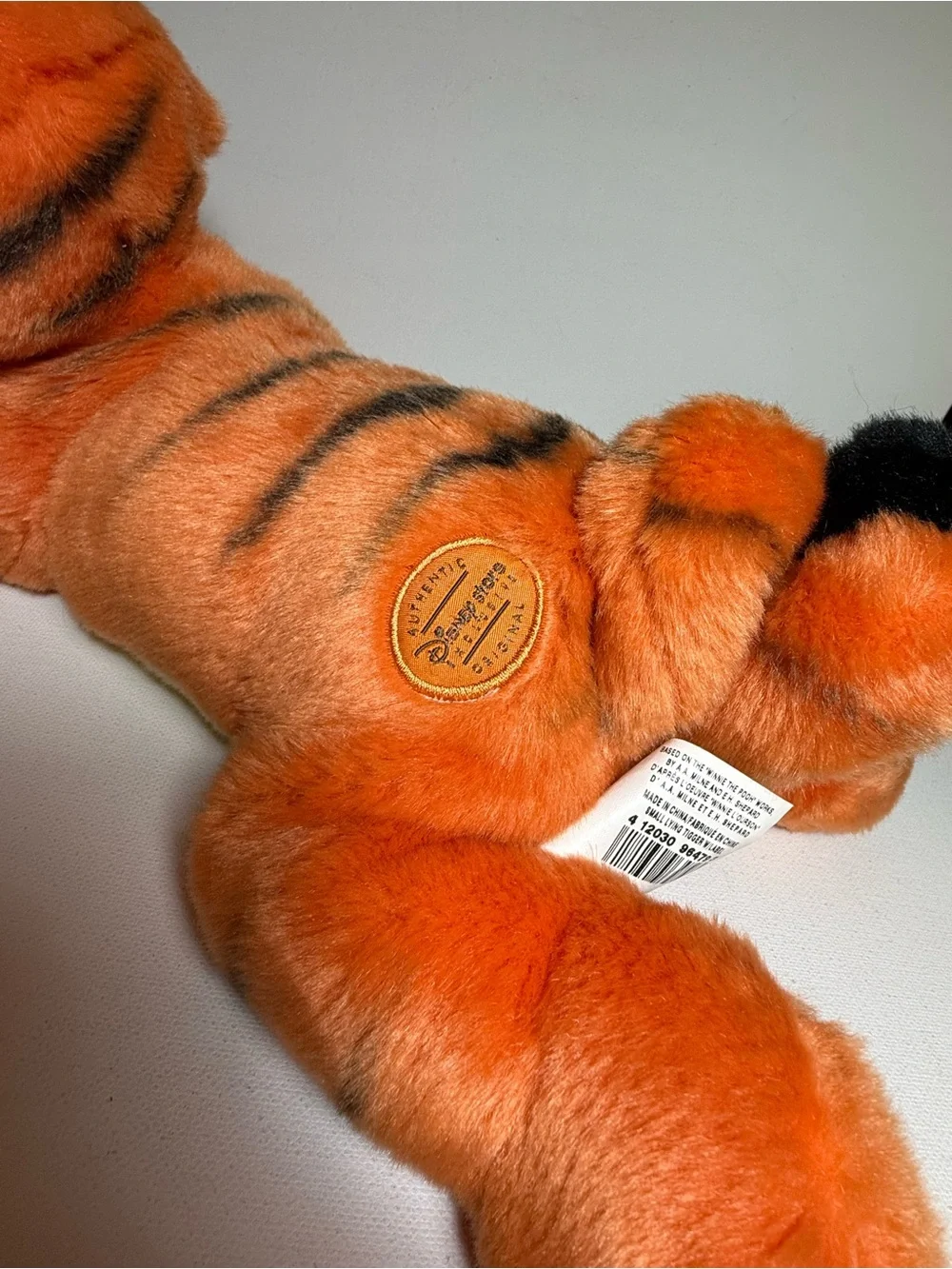 Walt Disney Store Exclusive Tigger 15 INCH Plush Authentic - In Lying Position